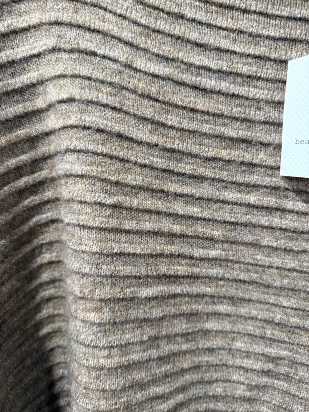 NWT beach lunch lounge Ribbed Mock Neck Sweater in Brown - Picture 2 of 9